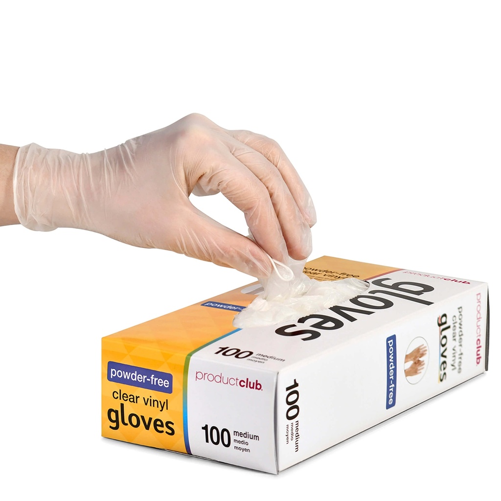 WHITE CLEAR GLOVES LARGE 100 PACK