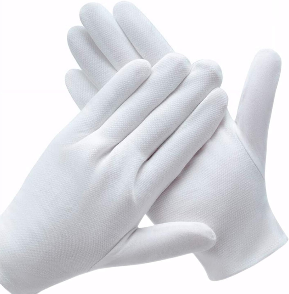 WHITE CLEAR GLOVES MEDIUM 100 PACK