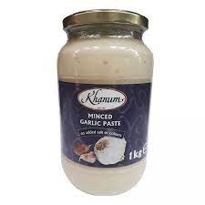 [KHAGAR] KHANUM MINCED GARLIC PASTE 1KG JAR