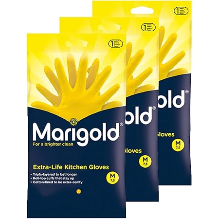 MARIGOLD KITCHEN GLOVES LARGE (6 PACK)